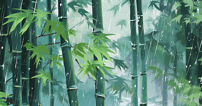 淋着小雨的竹子,插画/手绘图,插画/手绘图库,插画/手绘图下载,插画/手绘